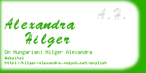 alexandra hilger business card